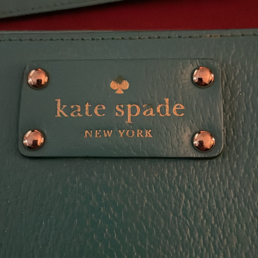 Kate Spade Zipped Wellesley Neda Wallet in Teal Fresh Blue - Picture 6 of 6
